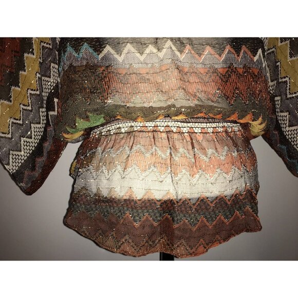Parker Anthropologie Silk Multi-color Top W/Geometric Print, Size S - Picture 7 of 8